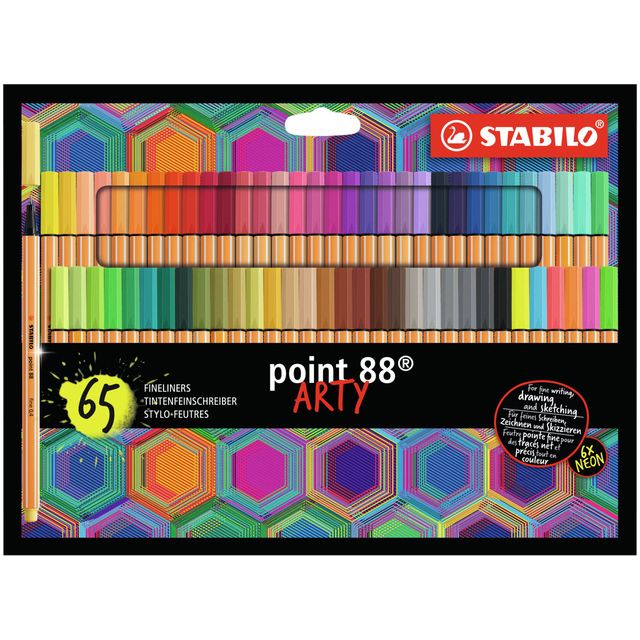 Stabilo - Pointe Fineliner 88/65 Arty fine assortie lot de 65 pièces