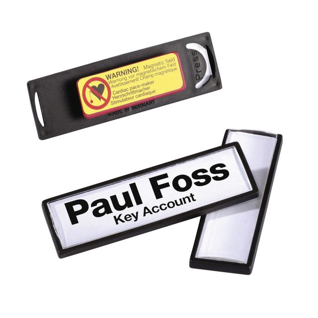 Durable - Carte à clip pour badge avec aimant 17x67mm 25 pièces