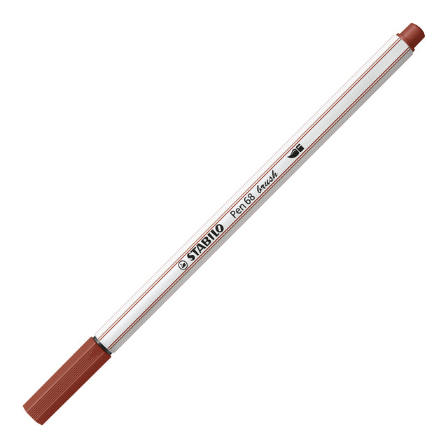 Stabilo -  Pen 68 brush, premium brush viltstift, siena, per stuk