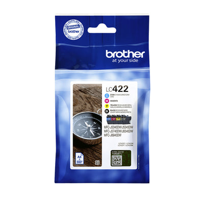 Brother - Cartouche d'encre LC-422VAL noir 3 couleurs | 4 pièces
