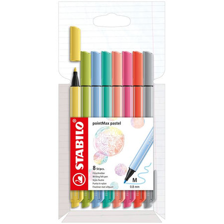 Stabilo -  Viltstift pointmax 488/8 m pastel 8st ass | 10 stuks