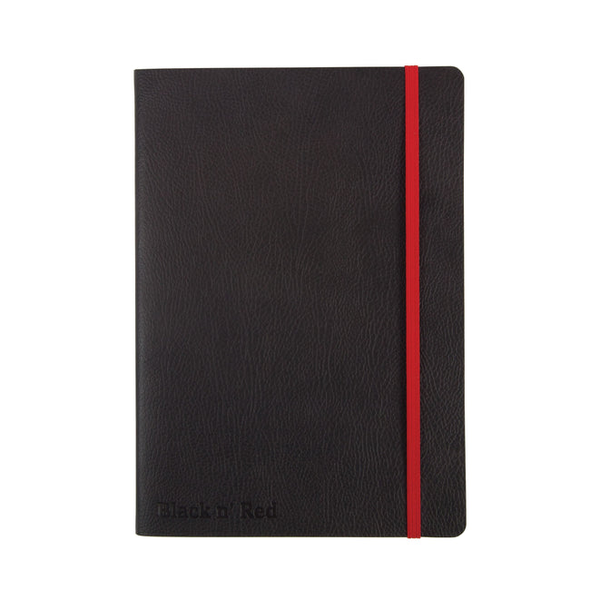 Oxford - Carnet Black n' Red A5 business journal 72 feuilles ligne | 5 pièces