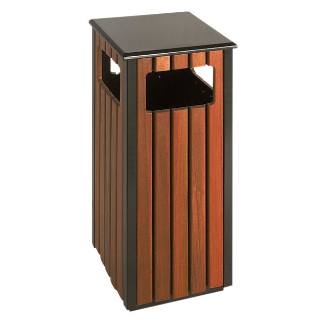 Vepa Bins - Outdoor-Abfallbehälter 36 Liter schwarz/Holzoptik