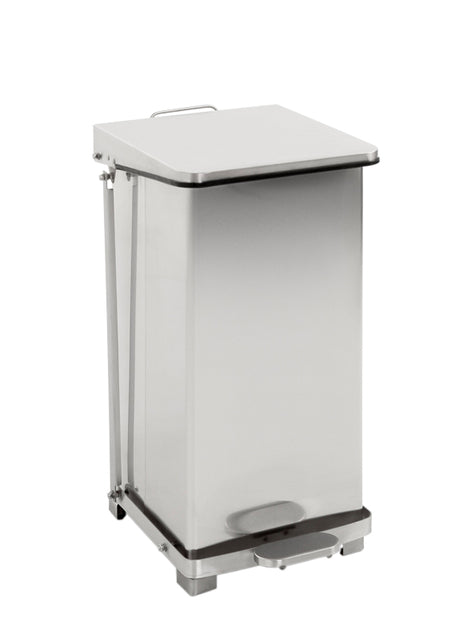 Vepa Bins - Poubelle industrielle à pédale 45 litres en acier inoxydable mat