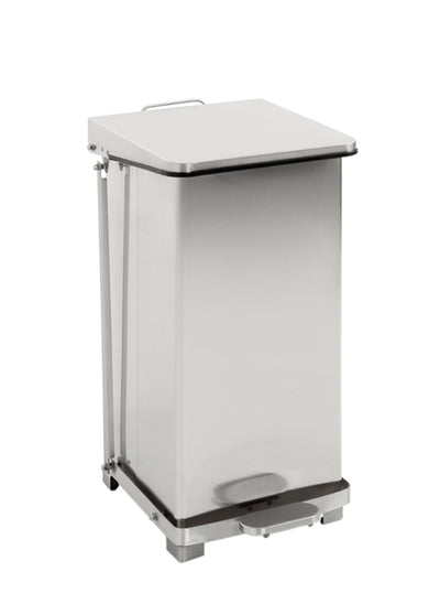 Vepa Bins - Poubelle industrielle à pédale 45 litres en acier inoxydable mat