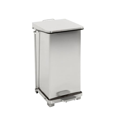 Vepa Bins - Poubelle industrielle à pédale 45 litres en acier inoxydable mat