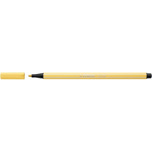 Stabilo -  Pen 68, premium viltstift, licht geel, per stuk