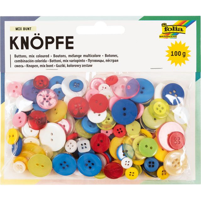 Folia Paper - Knopen folia 100 gram assorti