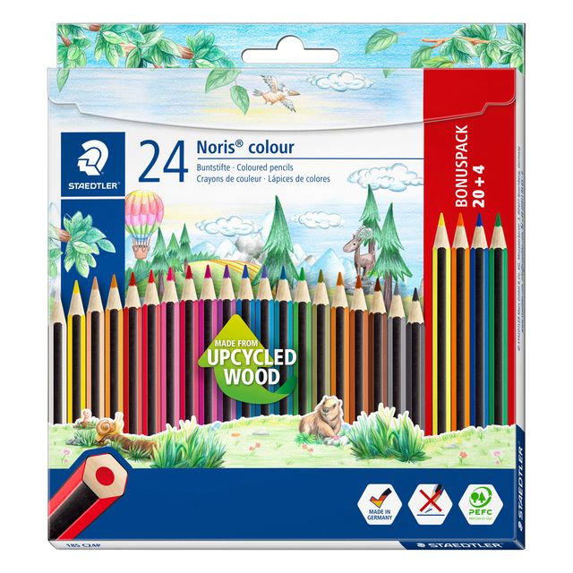 Staedtler - Crayons de couleur Noris lot de 20+4 couleurs