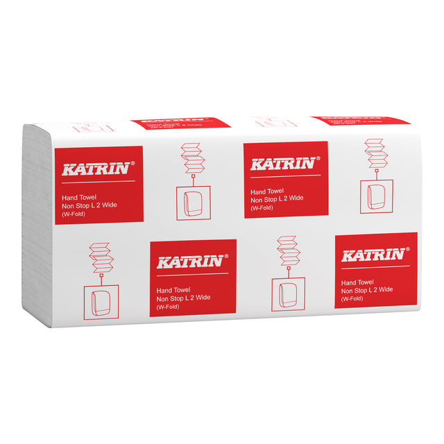 Katrin - Handtuch mit Falten, 2-lagig, 240 x 320 mm, 25 x 120 Blatt, weiß, 61549