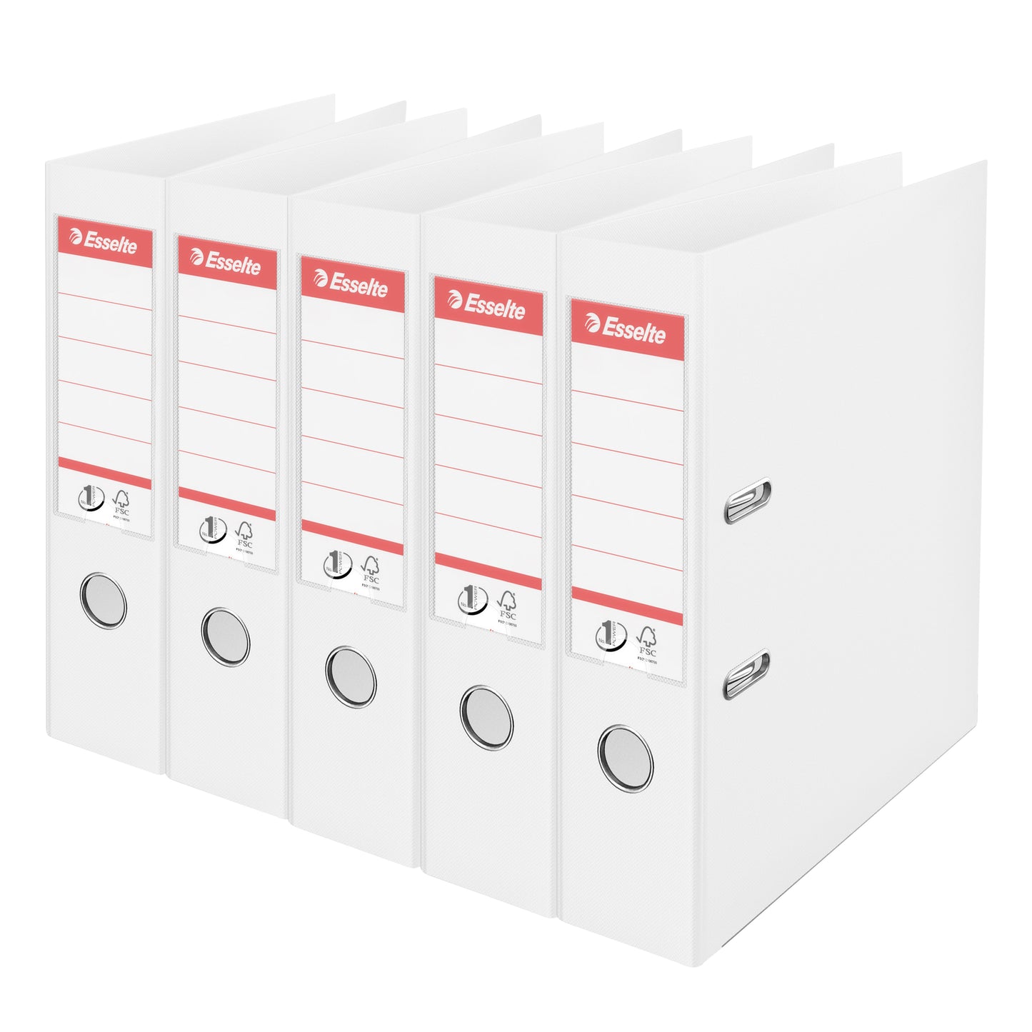 Esselte - Ordner Vivida No.1 multipack 75mm A4 5 pièces blanc | 4 pièces