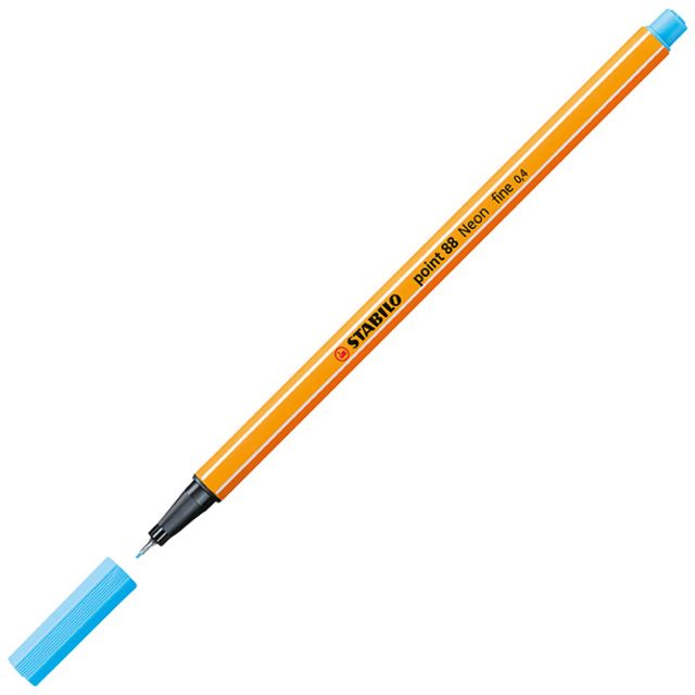 Stabilo - Fineliner point 88/031 fin bleu fluo | 10 pièces
