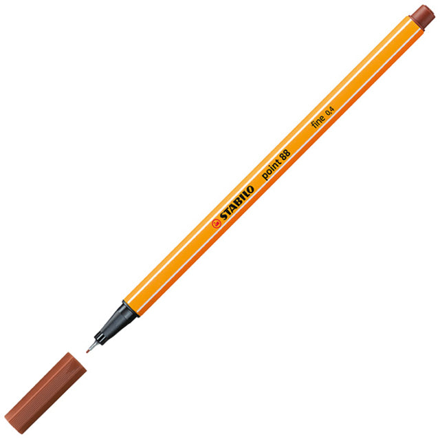 Stabilo - Fineliner point 88/38 f krijtrood | 10 stuks