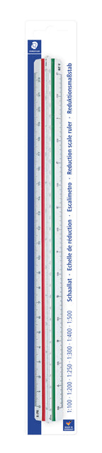Staedtler - Règle échelonnée 561 300mm DIN architecte | 6 pièces