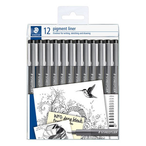 Staedtler -  Fineliner pigment 308 ass schrijfbr zw