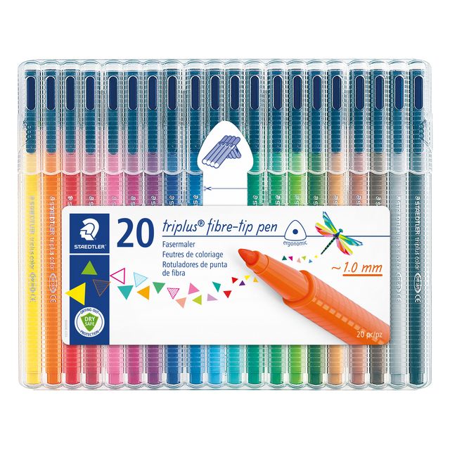 Staedtler - Marqueur de couleur 323 Triplus couleur avec 20 couleurs