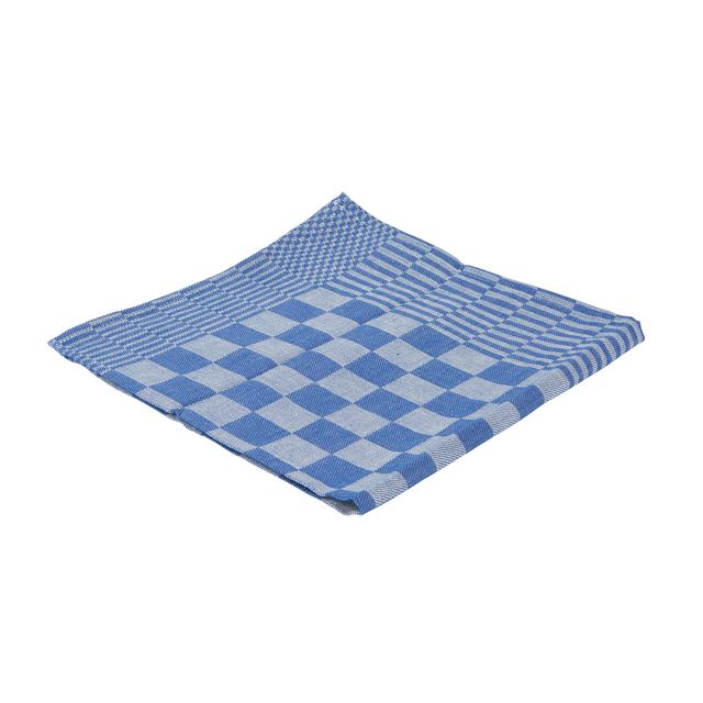 Cleaninq -  Theedoek blok marine ca 65x65cm blauw