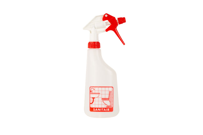 Cleaninq - Flacon pulvérisateur 600ml vide avec logo sanitaire | 12 pièces