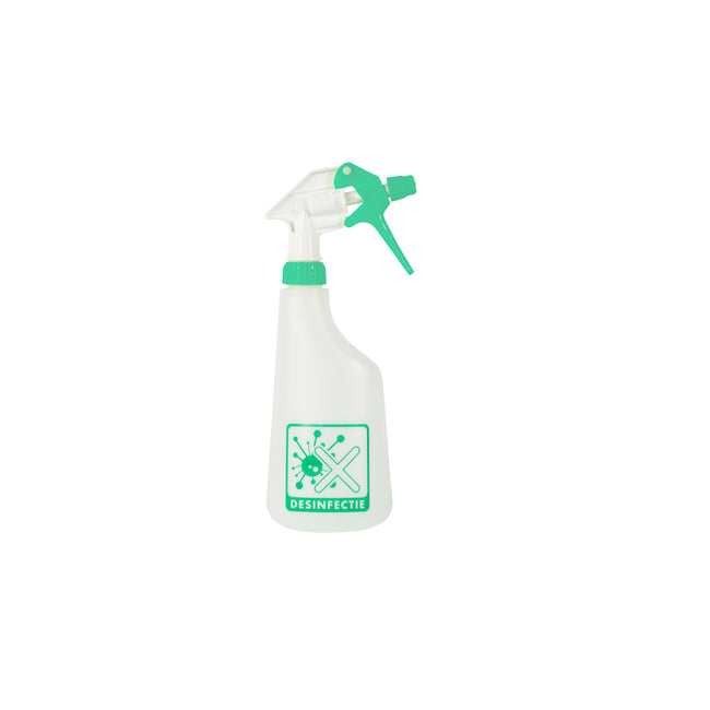 Cleaninq - Sprühflasche 600ml leer mit Logo-Desinfektion | 12 Stück