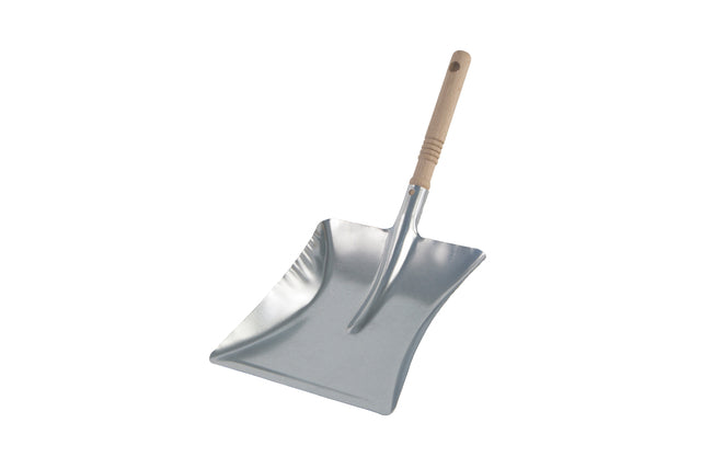 Cleaninq - Pelle à poussière manche en bois galvanisé 23x21 cm