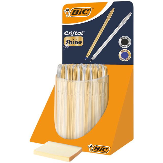 Bic - Stylo bille cristal m or et argent