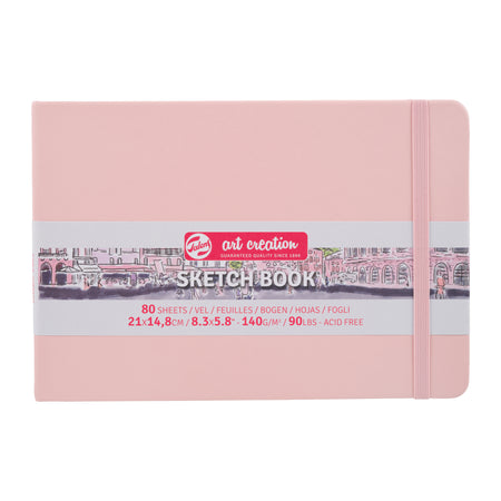 Talens Art Creation - Carnet de croquis Art Creation 80 feuilles blanches 140gr 210x150mm rose | 5 pièces