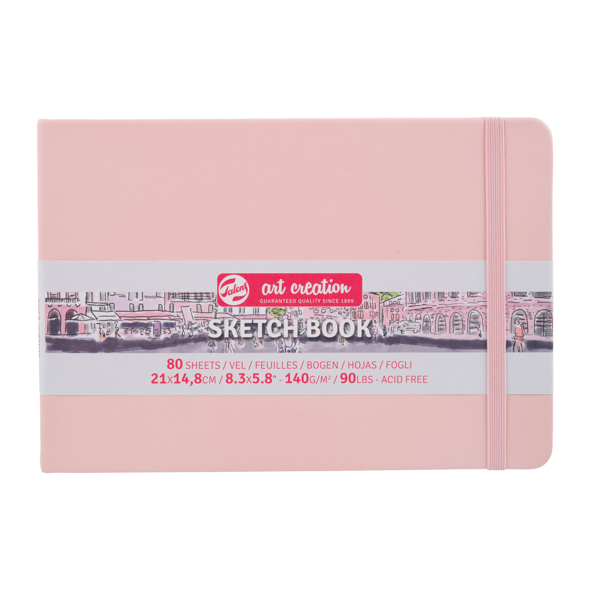 Talens Art Creation - Carnet de croquis Art Creation 80 feuilles blanches 140gr 210x150mm rose