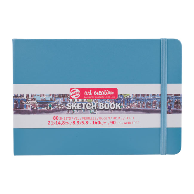 Talens Art Creation - Carnet de croquis Art Creation 80 feuilles blanches 140gr 210x150mm bleu | 5 pièces
