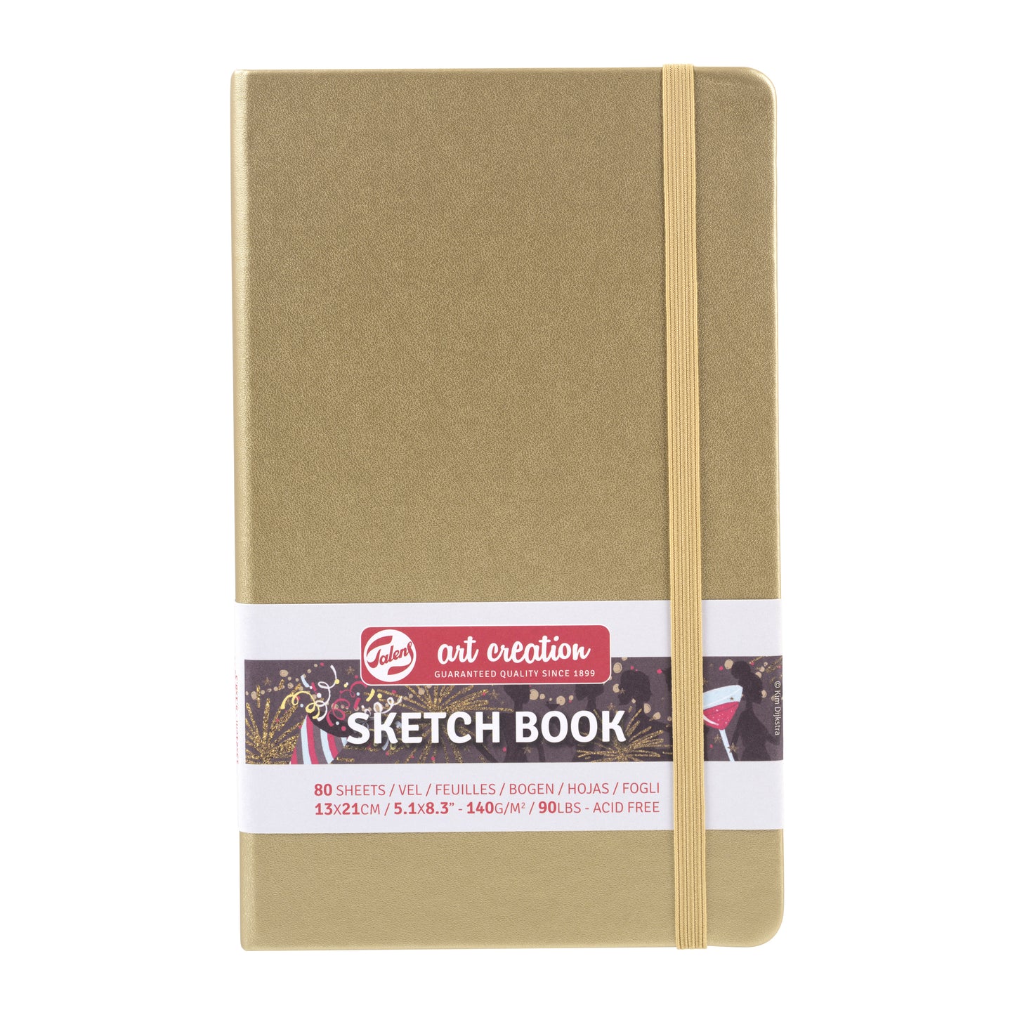 Talens Art Creation - Carnet de croquis Art Creation 80 feuilles blanches 140gr 130x210mm or blanc | 5 pièces