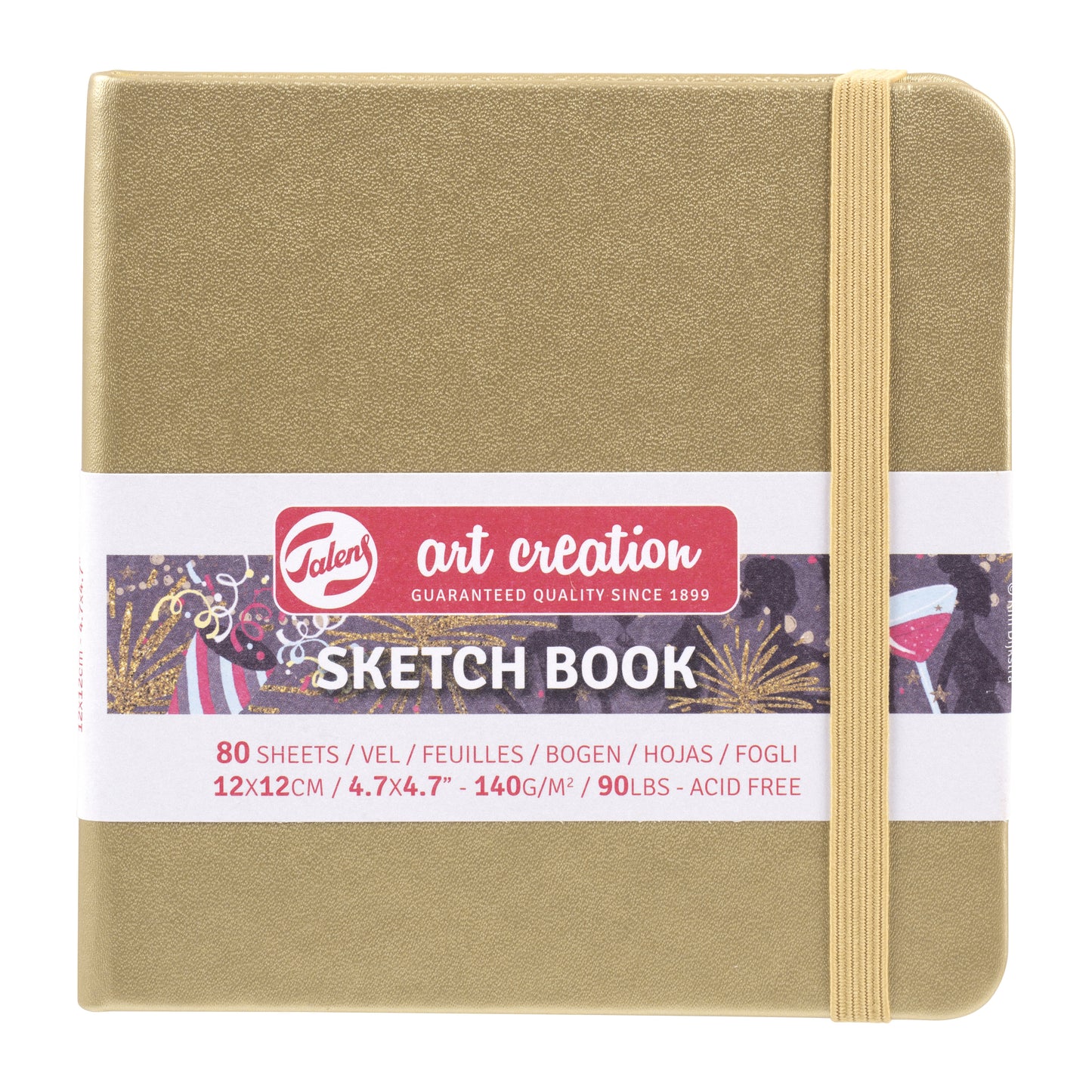 Talens Art Creation - Carnet de croquis Art Creation 80 feuilles blanches 140gr 120x120mm or blanc