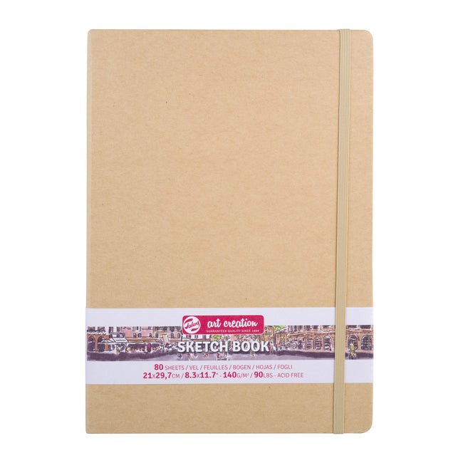 Talens Art Creation - Carnet de croquis Art Creation 80 feuilles blanches 140gr 210x300mm kraft