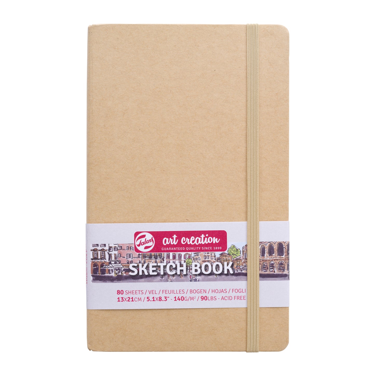 Talens Art Creation - Carnet de croquis Art Creation 80 feuilles blanches 140gr 130x210mm kraft