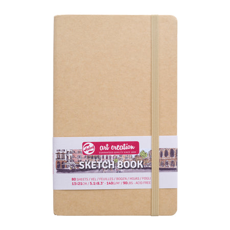 Talens Art Creation - Carnet de croquis Art Creation 80 feuilles blanches 140gr 130x210mm kraft | 5 pièces