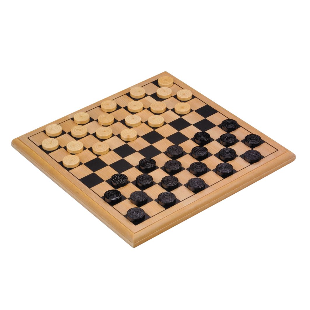 Longfield Games - Jeu de dames en bois 30x30cm