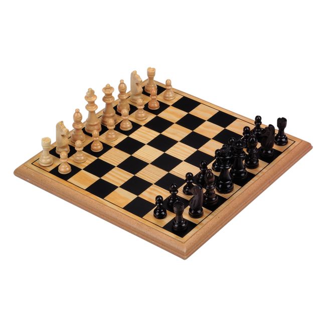 Longfield Games - Jeu d'échecs en bois 30x30cm
