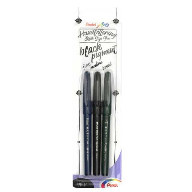 Pentel -  Brushpen  xsesp15 zwart