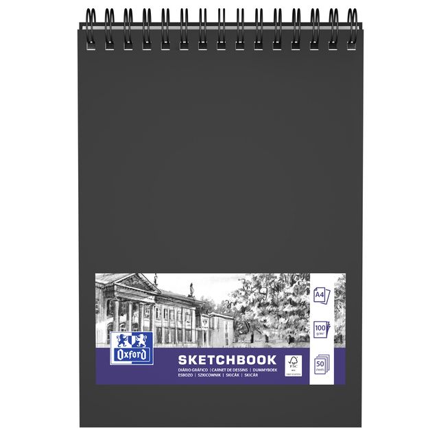 Oxford -  Schetsboek  a4 50 vel spiraal
