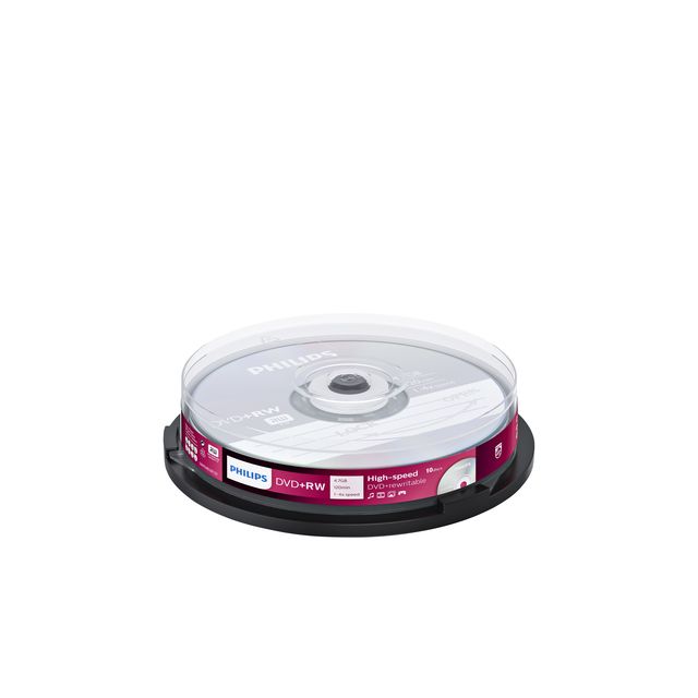 Philips - DVD+RW 4,7 Go 4x SP 10 pièces