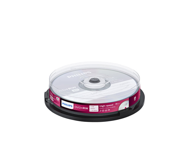 Philips - DVD+RW 4,7 Go 4x SP 10 pièces