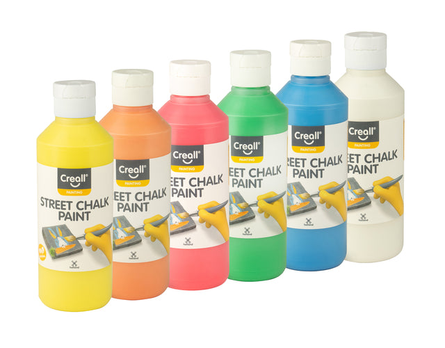 Creall -  Stoepkrijtverf  chalk paint 6 kleuren 250ml