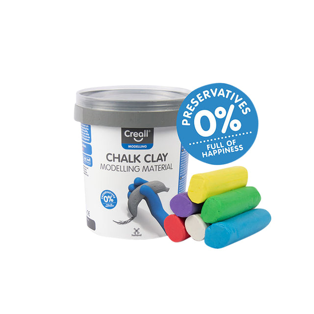 Creall - Argile à craie pour trottoir 6 pièces, 6 couleurs de 125 grammes
