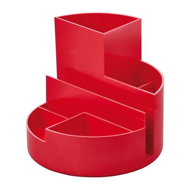 Maul - Trousse ronde Blue Engel recyclée 6 compartiments rouge