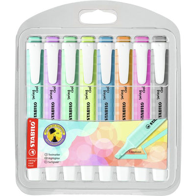 Stabilo - Textmarker Swing cool 275/8 Pastell, sortiert, Karton mit 8 Stück