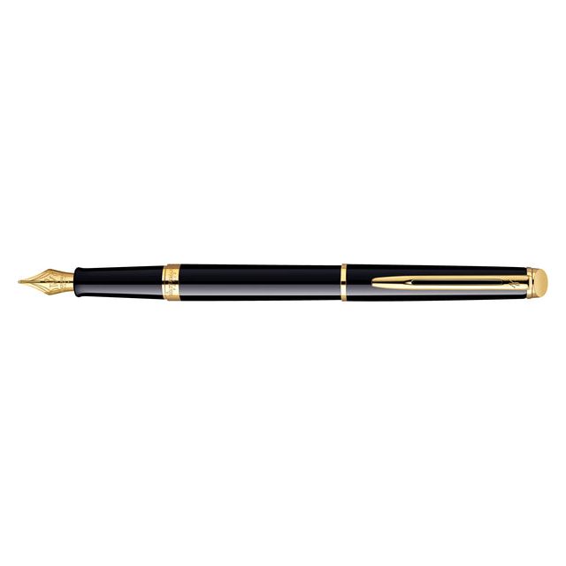 Waterman - Fountain Pen Hemisp GT M Lacquer Black