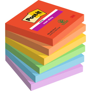 Post-it -  Memoblok  654 super sticky 76x76mm playful | 12 stuks