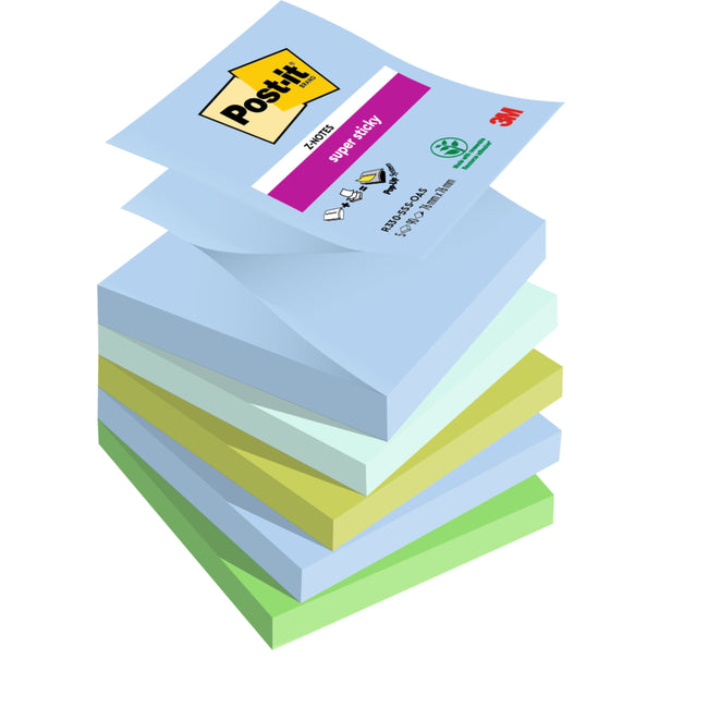 Post-it -  Memoblok  z-notes r330 super sticky oasis | 12 stuks