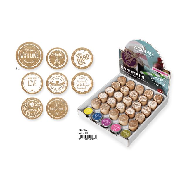 Woodies - Stempel und Stempelkissen Handgemacht