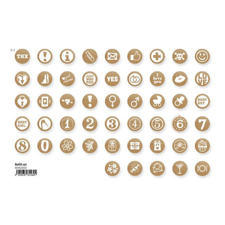 Woodies - Mini recharge avec 250 mini tampons | 250 pièces