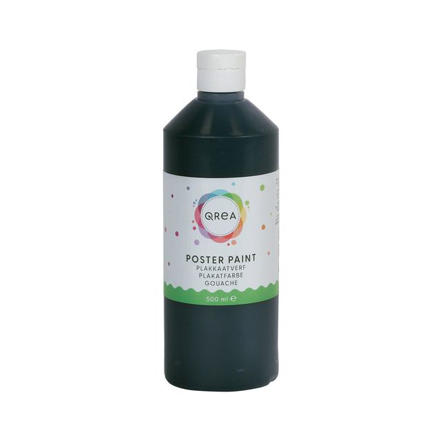 Qrea - Plakkaatverf zwart 500ml