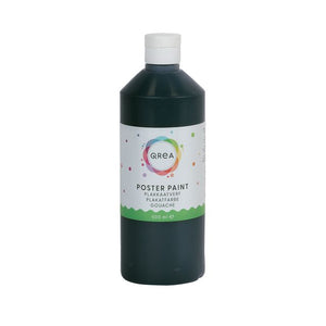 Qrea – Posterfarbe Schwarz 500 ml
